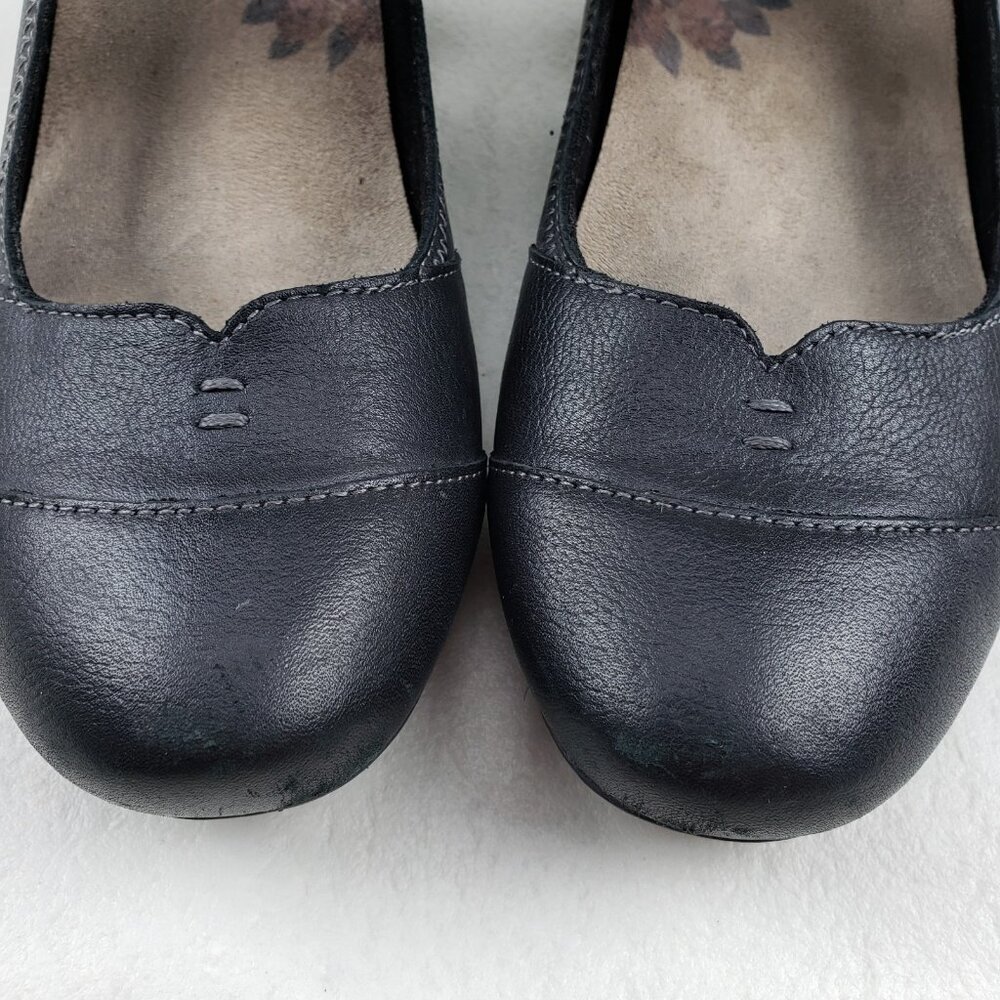 Taos Virtue Mary Jane Shoe Womens 8.5 Black Leather Strap Walk Comfort Low Heel - Picture 4 of 13